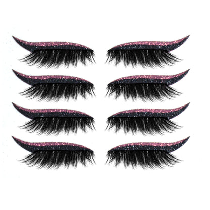 2 in 1 Eye Shadow and Eyelash Stickers with Glitter