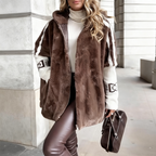⚡Women's Casual Hooded Zip-Up Plush Coat