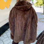 ⚡Women's Casual Hooded Zip-Up Plush Coat