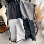 Oversized Color-Block Scarf Shawl