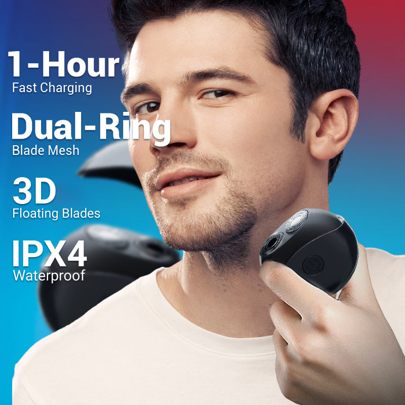 ✨ Portable Multifunctional Electric Shaver – Dual ring blades, IPX4 waterproof and compact UFO design 🪒⚡