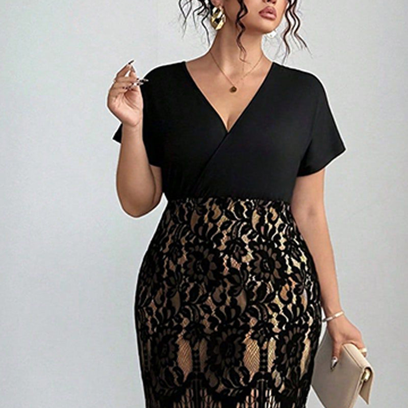 Women's Casual Fashion V-Neck Dress