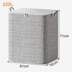 🔥Extra-Large Storage Organizer Box With Lid - Versatile For Clothes, Blankets & Bedding