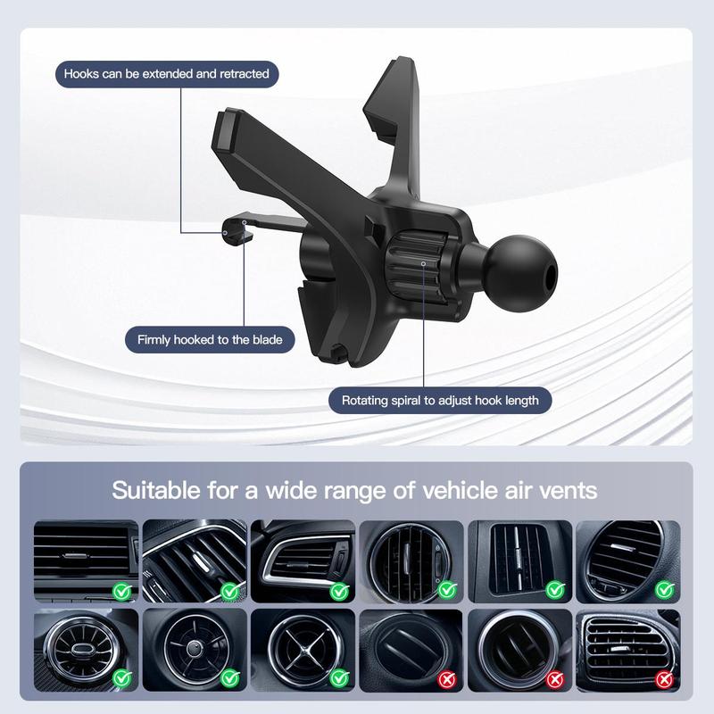 ⚡15W Wireless Fast-Charging Car Phone Mount for Foldable & Regular Smartphones