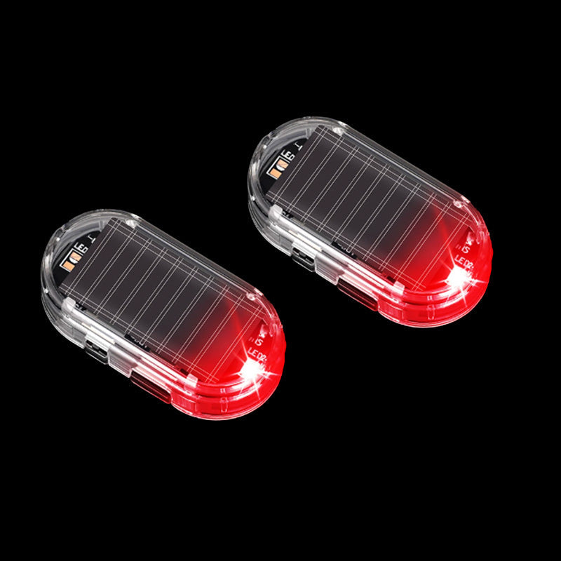 🚗 Solar Car Anti-Theft Light – solar + USB charged, auto-flashes at night. Realistic LED mimics active alarm – deters thieves without wiring. Heat-resistant, stick & go! 🛡️💡