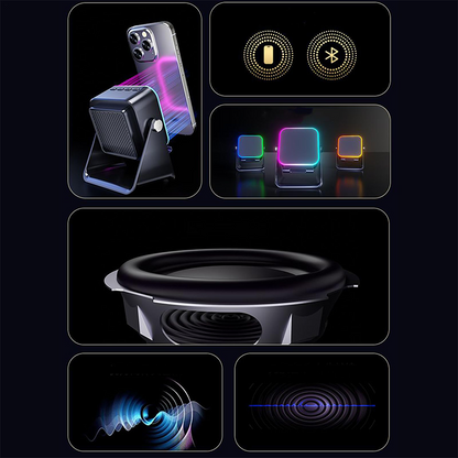 💎 5-IN-1 WIRELESS SPEAKER STAND! 💎 Induction Audio, Phone Holder & Ambient Light