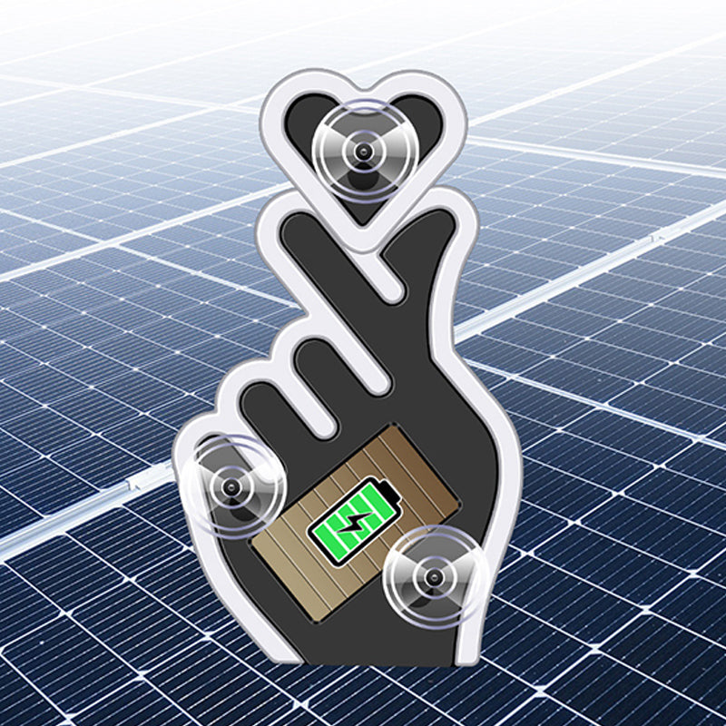 Solar-Powered Finger Heart LED Car Light
