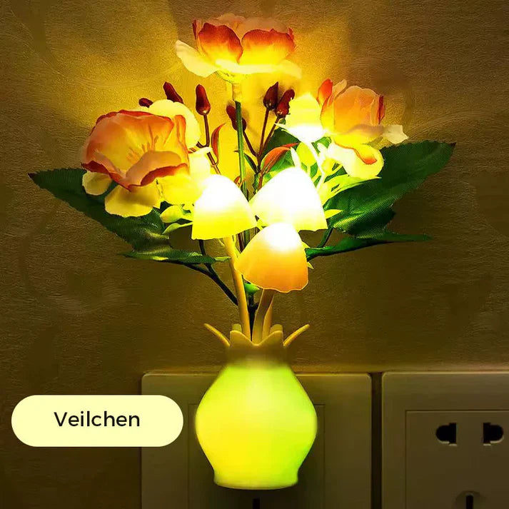 LED Nightlights In The Form Of Simulated Flowers With Intelligent Control For The Bedroom