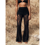 👖Elegant Lace Flare Pants with High-Waisted Design