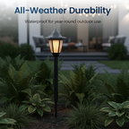 Vintage Solar-Powered Hexagonal Garden Lights