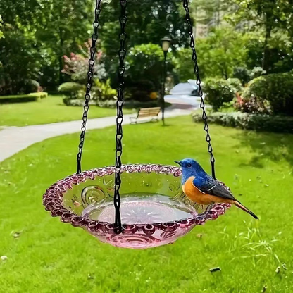 💞50K+ SOLD!🐦🌧️Vintage-Style Bird Feeder with Bath – Hangs anywhere, easy to fill. Attracts robins & blue tits. Perfect for nature lovers. 🏡✨