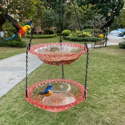 💞50K+ SOLD!🐦🌧️Vintage-Style Bird Feeder with Bath – Hangs anywhere, easy to fill. Attracts robins & blue tits. Perfect for nature lovers. 🏡✨