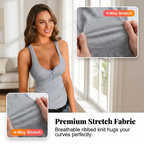 Sleeveless Ribbed Basic Cami Top