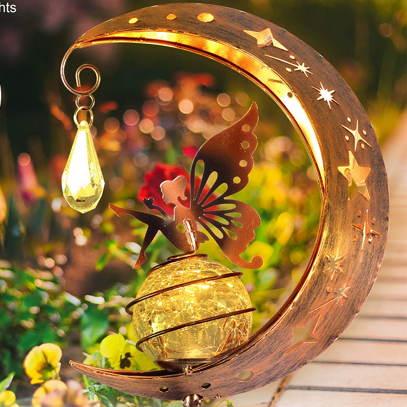 Solar Fairy Moon Garden Stake Light