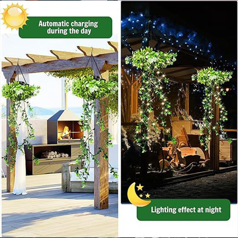 💎SOLAR-POWERED HANGING MILAN GRASS LIGHT! 💎 Lifelike Foliage, Auto On/Off & IP65 Waterproof ✨