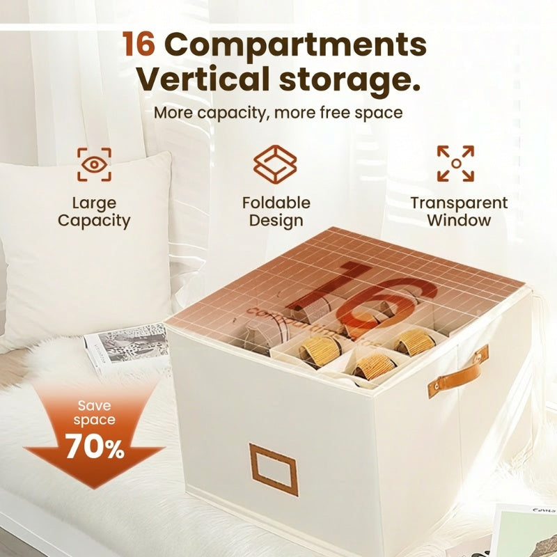 👟 Transparent, Foldable PVC Shoe Box, Waterproof Shoe Organiser For The Office