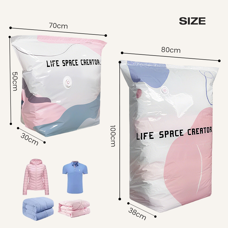 📦 Large-Capacity Vacuum Bags – No Pump Needed! 💨✨