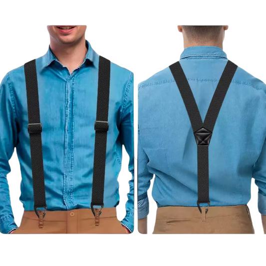 Men's X-Back Suspenders with Hook Clips