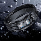 ⌚ Men's Binary LED Watch – Stainless Steel, Blue Light, Sporty, Water-Resistant, Modern ⚡