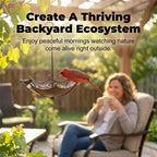 🐦Hanging Umbrella Bird Feeder & Bath – Dual-Use, Rust-Resistant, Vintage Style & Perfect for Garden Decor ☂️