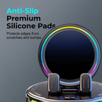 📱 RGB Car Phone Mount ✅ Auto-Clamping & Wireless Charging | Safe One-Hand Driving 🚗