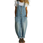 🔥Women's Casual Baggy Denim Overalls with Pockets