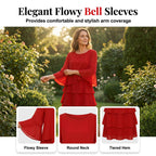 💃Women's Tiered Ruffle Dress with Flared Sleeves