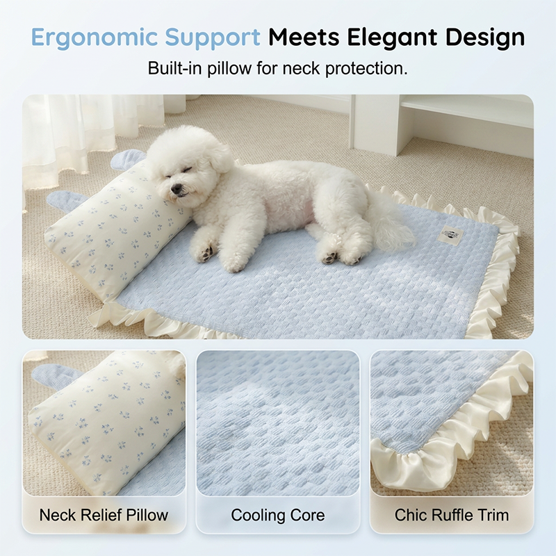 🥳SUMMER HOT SALE💞50K+ SOLD😍!Pet Cooling Mat with Pillow