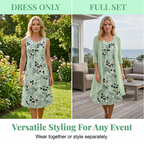 🔥Women's Elegant Chiffon Dress & Cardigan 2-Piece Set