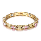 Fashionable Magnetic Bracelet with Rhinestones