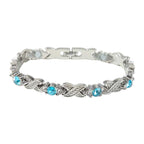 Fashionable Magnetic Bracelet with Rhinestones
