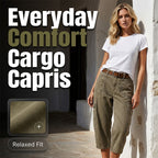 👖Women's Relaxed Casual Cargo Capris – Utility Pockets, Breathable, Relaxed Fit ✨