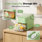 Press-Type Ice Cube Maker with Storage Bin