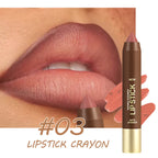 Long-Lasting Matte Lip Crayon for Women | 2-in-1 Liner & Lipstick | Hydrating & Non-Drying | Precision Triangular Tip | 6 Colors ✨