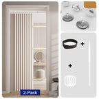 ⭐No-Drill Magnetic Accordion Door Curtain