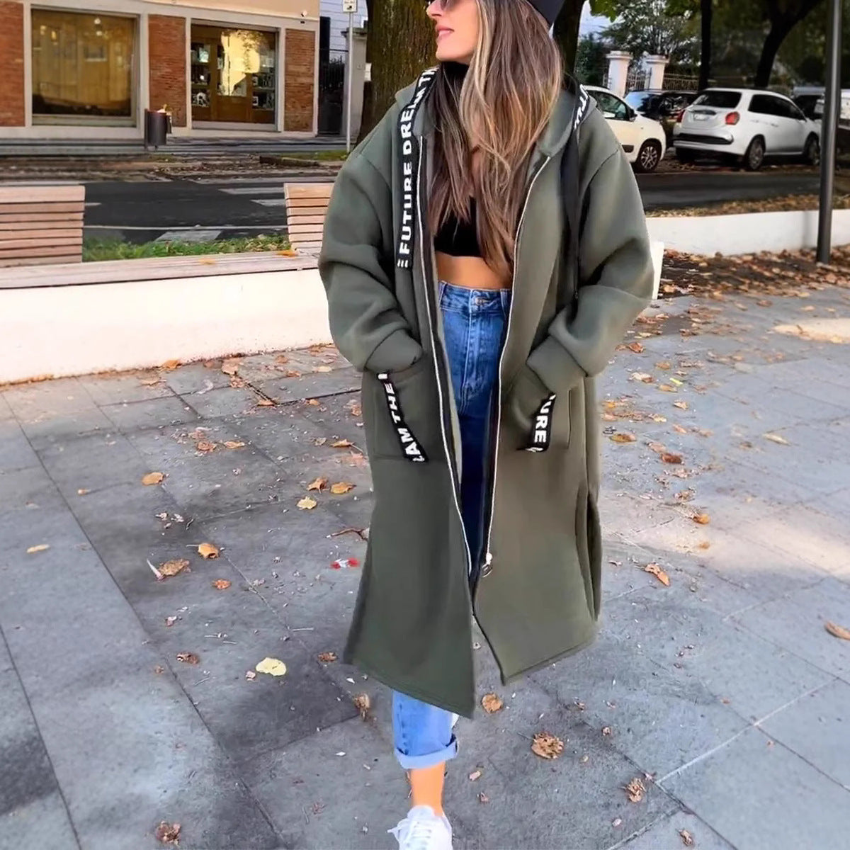 🧥New This Season - Long Zipper Hoodie with Pockets - Versatile, Warm, and Comfortable