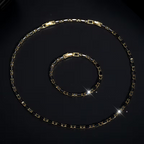 ⚡ Sparkling Jewelry Set for Men – Cubic Zircon Necklace & Bracelet Set