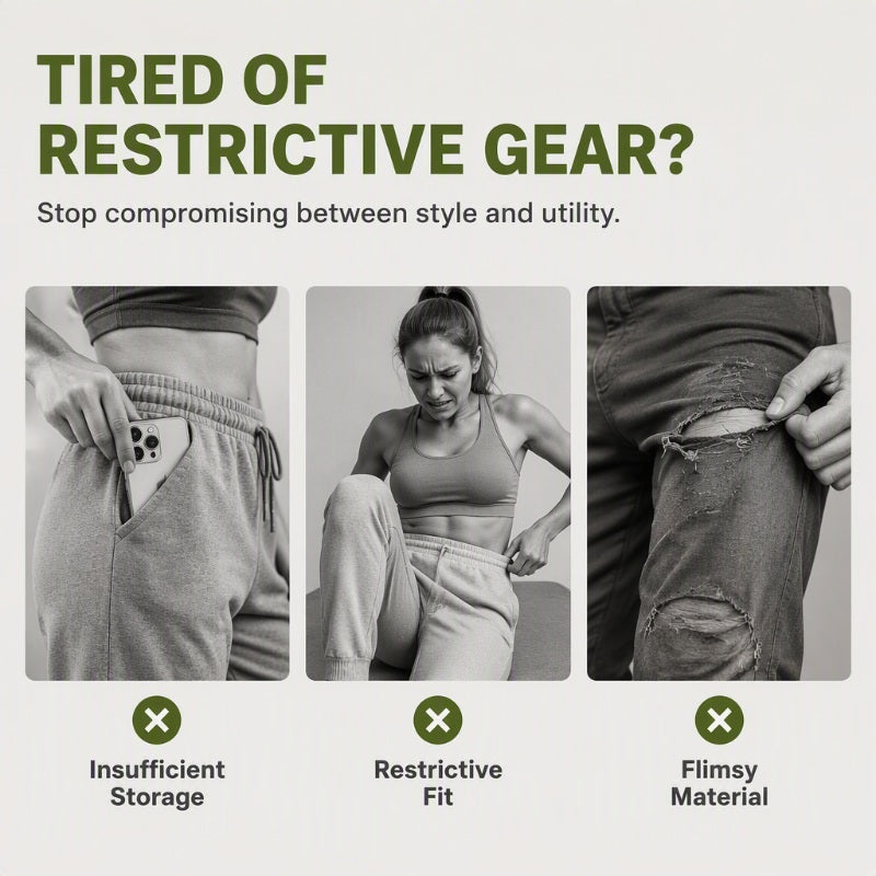 💥 More Pockets, More Freedom | Women's Stretch High-Waist Cargo Joggers