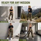 💥 More Pockets, More Freedom | Women's Stretch High-Waist Cargo Joggers