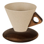 ☕Sip in Style Instantly! No-Slip Rustic Wood-Handle Mug