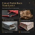 🎄 Black Christmas Non Woven Gift Tote Bag – Gold Foil, Reusable, Sturdy Handles 🎁