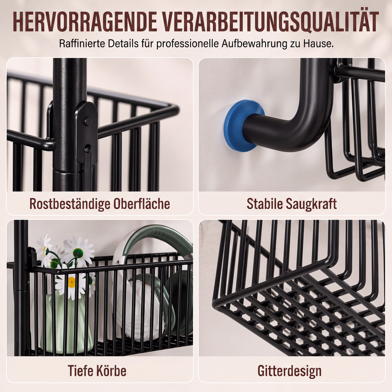 🚪Over the Door Hanging Organizer – Drill-Free Installation, Multi-Tier Carbon Steel Baskets & Space-Saving Design – Practical Storage for Any Room 🧺
