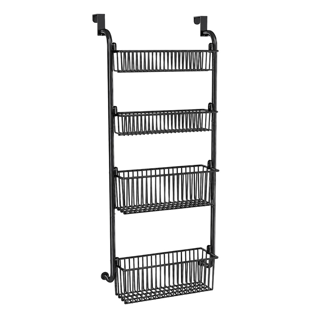 🚪Over the Door Hanging Organizer – Drill-Free Installation, Multi-Tier Carbon Steel Baskets & Space-Saving Design – Practical Storage for Any Room 🧺