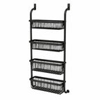 🚪Over the Door Hanging Organizer – Drill-Free Installation, Multi-Tier Carbon Steel Baskets & Space-Saving Design – Practical Storage for Any Room 🧺
