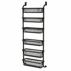 🚪Over the Door Hanging Organizer – Drill-Free Installation, Multi-Tier Carbon Steel Baskets & Space-Saving Design – Practical Storage for Any Room 🧺