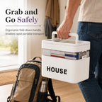 Large Plastic Medicine Storage Box with Multi-Layer Divided Compartments Portable Family Emergency First Aid Organizer Box💊📦