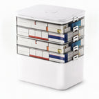 Large Plastic Medicine Storage Box with Multi-Layer Divided Compartments Portable Family Emergency First Aid Organizer Box💊📦