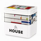 Large Plastic Medicine Storage Box with Multi-Layer Divided Compartments Portable Family Emergency First Aid Organizer Box💊📦