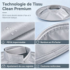 ✂️ Hair Cutting Cape with Catcher – built-in groove traps clippings, no mess on clothes or floors. Waterproof, non-static, folds flat. Perfect for home trims & kids' cuts!