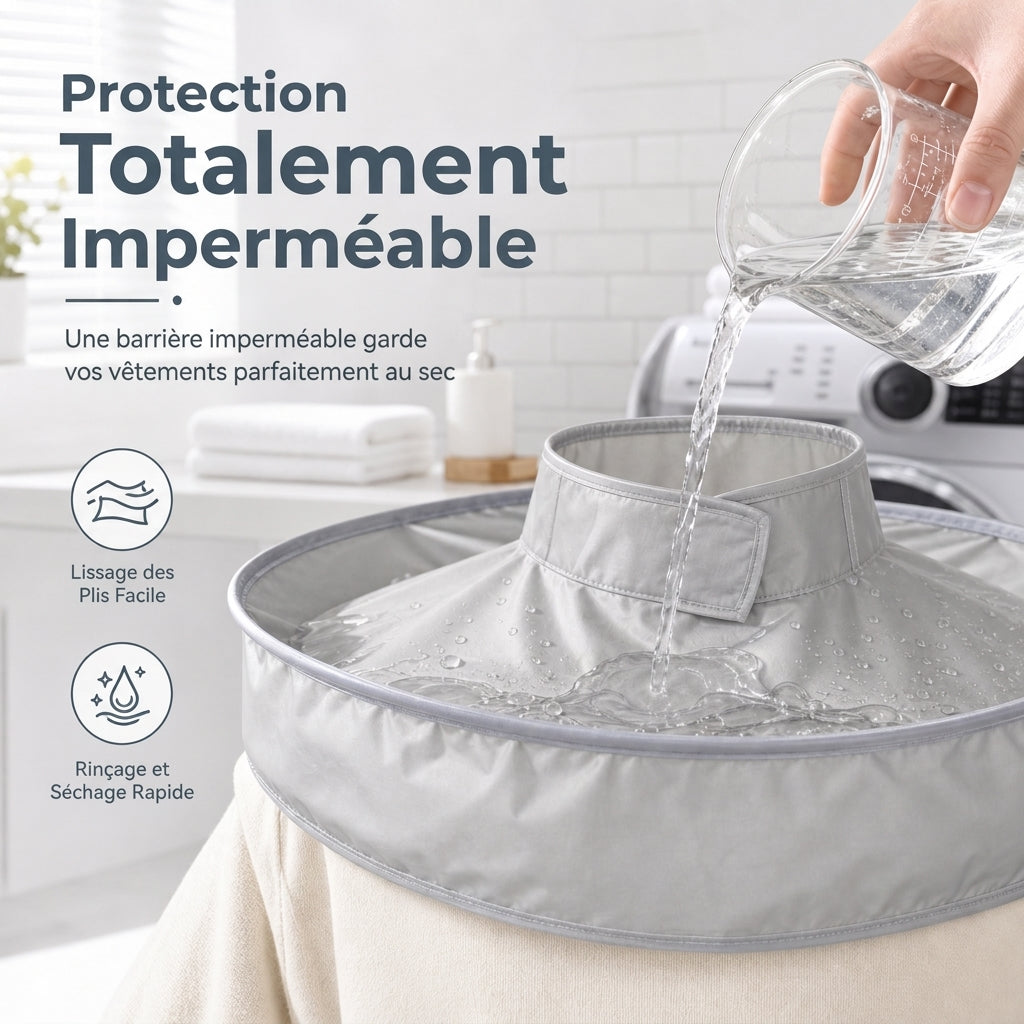 ✂️ Hair Cutting Cape with Catcher – built-in groove traps clippings, no mess on clothes or floors. Waterproof, non-static, folds flat. Perfect for home trims & kids' cuts!